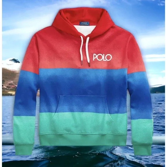 Polo Ralph Lauren RRL Comfort Hoodie Jacket Rare Ombre Mens XL New Fast Ship
